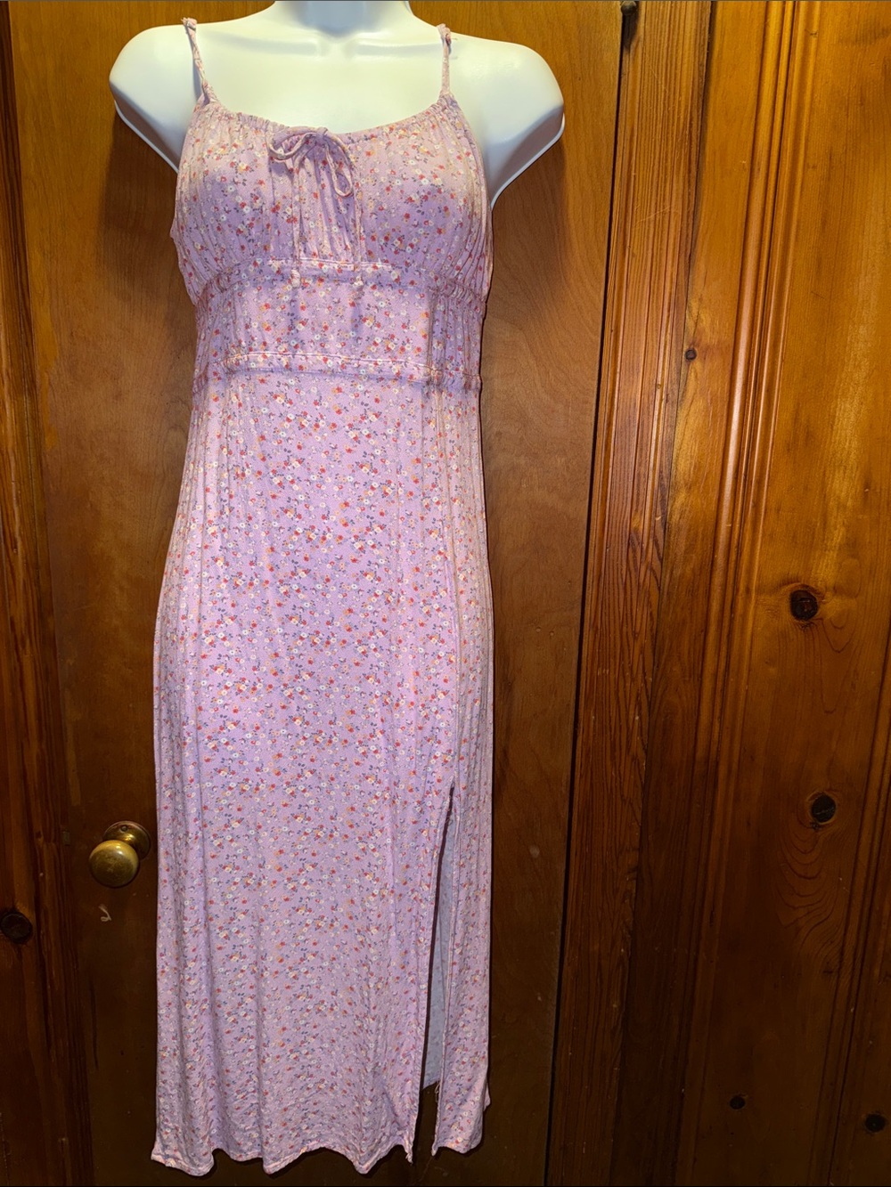 Light Pink Floral Maxi Slip Dress